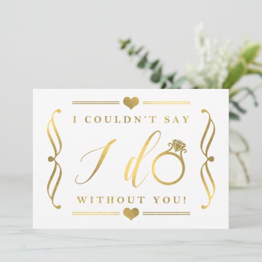 Ik kon niet zeggen dat ik zonder jou deed. | Goudo Kaart (Staand voorkant)