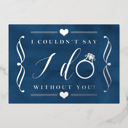 Ik kon niet zeggen dat ik zonder jou deed. | Reëel Folie Uitnodiging (Voorkant)