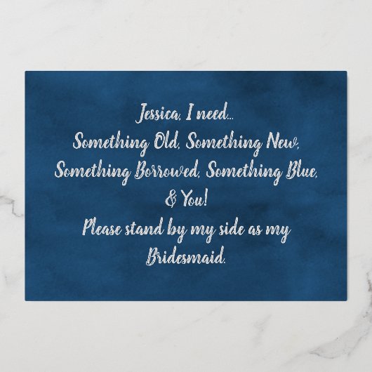 Ik kon niet zeggen dat ik zonder jou deed. | Reëel Folie Uitnodiging (Achterkant)