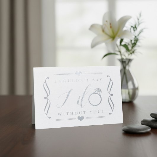 Ik kon niet zeggen dat ik zonder jou deed | Silver Folie Kaarten