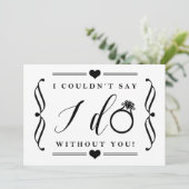 Ik kon niet zeggen dat ik zonder jou deed. | Zwart Kaart (Staand voorkant)