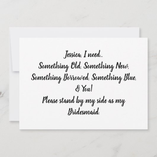 Ik kon niet zeggen dat ik zonder jou deed. | Zwart Kaart (Achterkant)