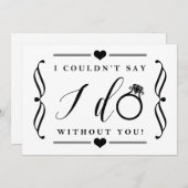 Ik kon niet zeggen dat ik zonder jou deed. | Zwart Kaart (Voorkant / Achterkant)