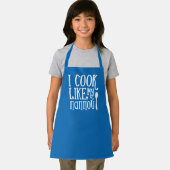 Ik kook als mijn Pappou Griekse blauwe Apron Schort (Insitu)