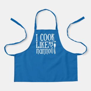 Ik kook als mijn Pappou Griekse blauwe Apron Schort