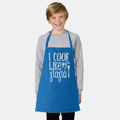 Ik kook als mijn Yiayia Grieks blauw Schort (Gedragen)