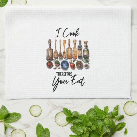 Ik kook dus je eet theedoek (Gevouwen)