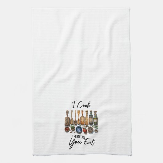 Ik kook dus je eet theedoek (Verticaal)