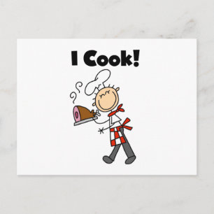 Ik Kook - Mannelijke Chef Briefkaart