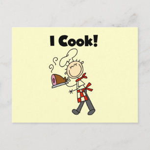 Ik Kook - Mannelijke Chef Briefkaart