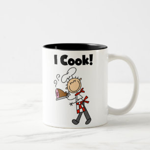 Ik kook - mannelijke chef-kok tweekleurige koffiemok