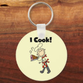 Ik Kook - Mannelijke Chef Sleutelhanger (Voorkant)