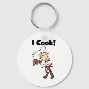 Ik Kook - Mannelijke Chef Sleutelhanger