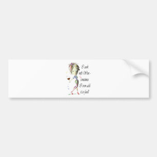 Ik kook met wijn, soms voeg ik toe aan eten bumpersticker