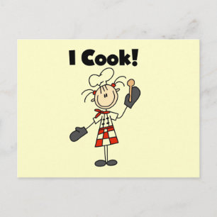Ik Kook - Vrouwelijke Chef Briefkaart