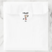 Ik Kook - Vrouwelijke Chef Hart Sticker (Tas)