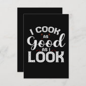 Ik kook zo goed als ik er grappig uitzie Koken Pap Bedankkaart (Voorkant / Achterkant)