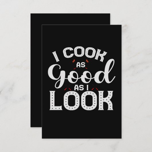 Ik kook zo goed als ik er grappig uitzie Koken Pap Bedankkaart (Voorkant / Achterkant)