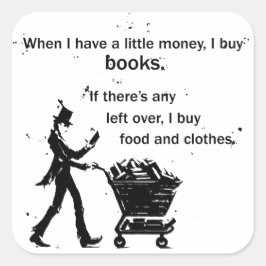 Ik koop boeken vierkante sticker