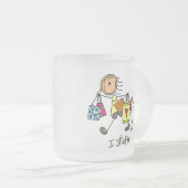 Ik koop overhemden en cadeaus matglas koffiemok (Voorkant rechts)