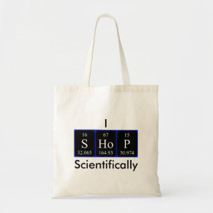 Ik koop wetenschappelijk periodieke woordcanvas ta tote bag