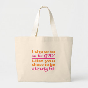 Ik koos ervoor om net zoals jij te kiezen om recht grote tote bag