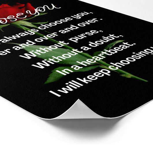 Ik koos jou poster (Hoek)