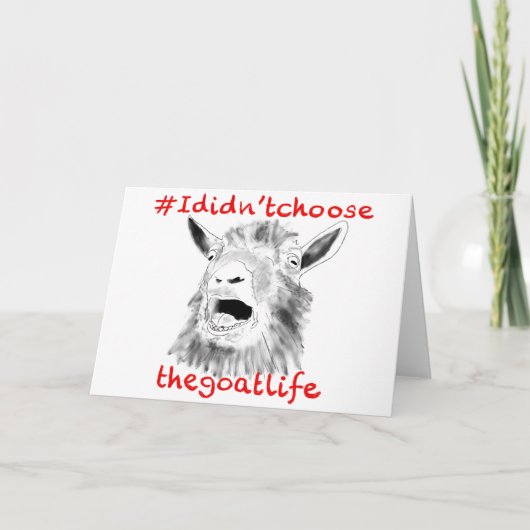 Ik koos niet het Art. van het Leven van de Geit Kaart (Voorkant)