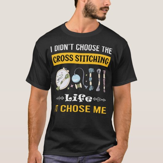 Ik koos voor cross stitching t-shirt (Voorkant)