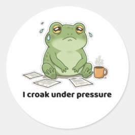 Ik kraak onder druk ronde sticker