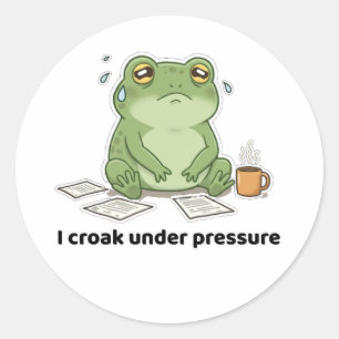 Ik kraak onder druk ronde sticker