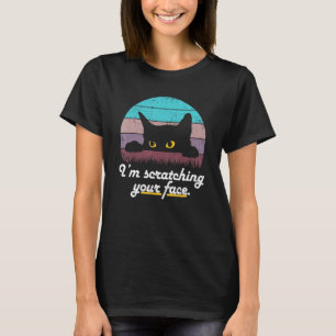 Ik Krab Uw Gezicht Zwart Kat T-shirt