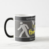 Ik kras de kromme - gekke vertaald Duits! Magische Mok (Links)