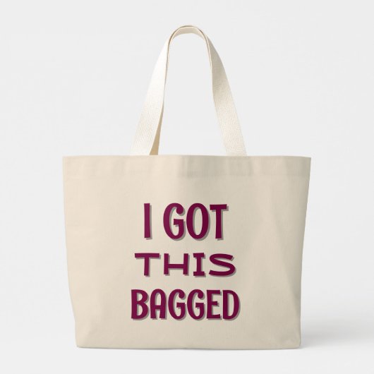 Ik kreeg deze grappige quote grote tote bag (Achterkant)