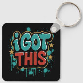 Ik kreeg deze Motivatie typografie in graffitistij Sleutelhanger (Achterkant)