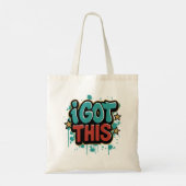 Ik kreeg deze Motivatie typografie in graffitistij Tote Bag (Achterkant)