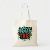 Ik kreeg deze Motivatie typografie in graffitistij Tote Bag (Voorkant)
