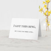 Ik kreeg deze ring Funny Maid of Edelachtvoorstel Kaart (Gele Bloem)