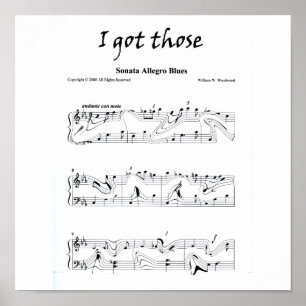 Ik kreeg die "Sonata Allegro Blues" Poster