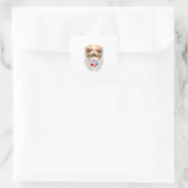 Ik kreeg het in mijn handen vierkante sticker (Tas)