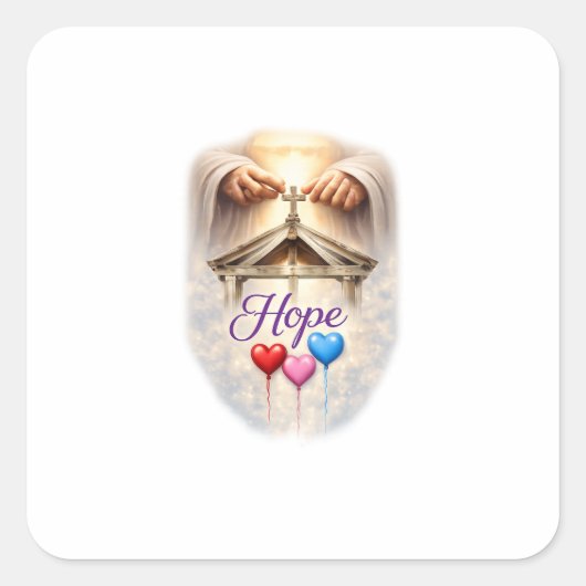 Ik kreeg het in mijn handen vierkante sticker (Voorkant)