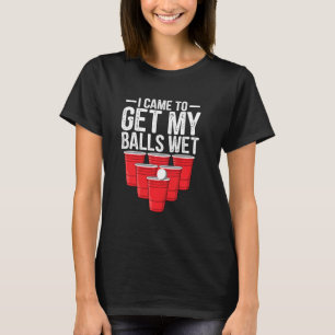 Ik kreeg mijn ballen nat Funny Beer Drinkin T-shirt