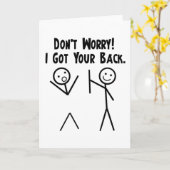 Ik kreeg Uw Rug! Kaart (Gele Bloem)