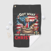 Ik kreeg wat ik wilde voor Kerstmis Trump Santa Golfhanddoek (Insitu)