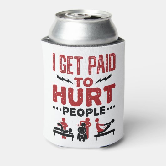 Ik krijg betaald aan Hurt Mensen Blikjeskoeler (Blikje Achterkant)