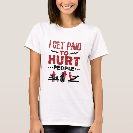 Ik krijg betaald aan Hurt Mensen T-shirt (Voorkant)