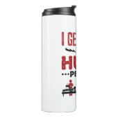 Ik krijg betaald aan Hurt Mensen Thermosbeker (Gedraaid links)