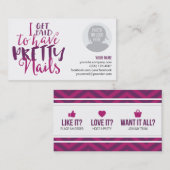 Ik krijg betaald om nagelVisitekaartjes te hebben Visitekaartje (Voorkant / Achterkant)