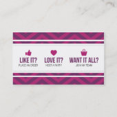 Ik krijg betaald om nagelVisitekaartjes te hebben Visitekaartje (Achterkant)