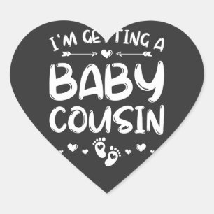 Ik krijg een Baby neef Genderonderzoek Baby Hart Sticker